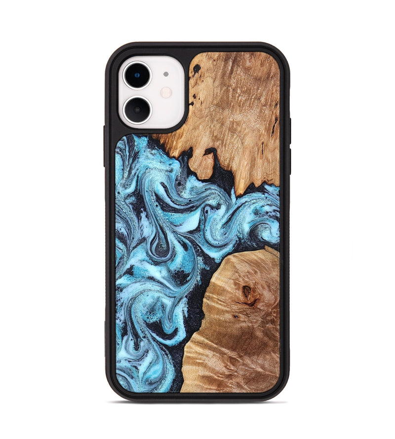 iPhone 11 Wood Phone Case - Dillan (Blue, 827535)