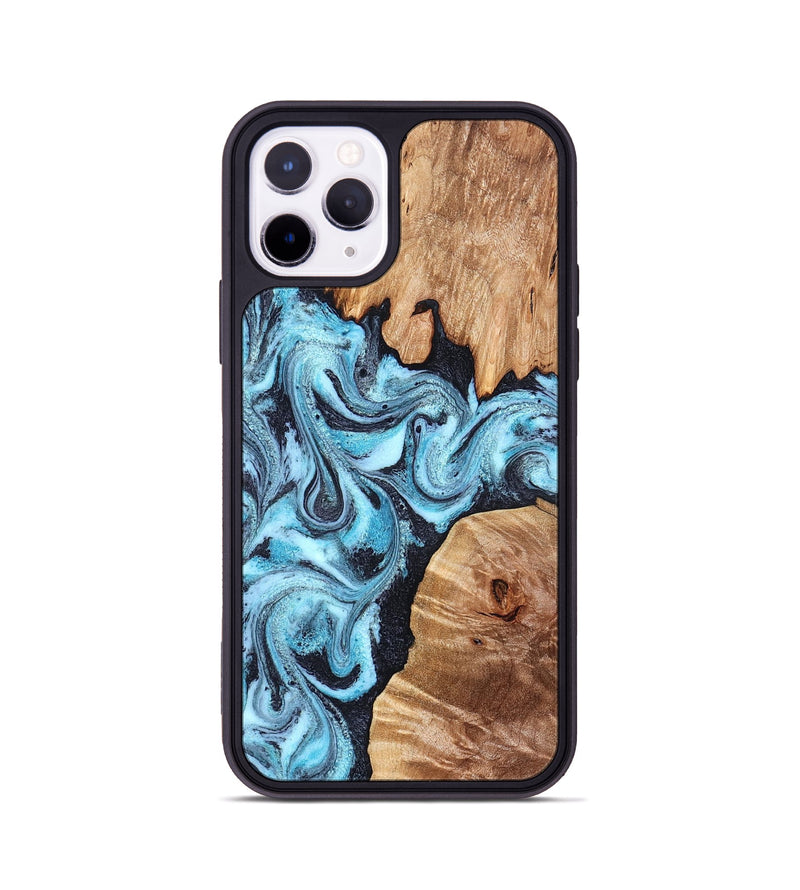 iPhone 11 Pro Wood Phone Case - Dillan (Blue, 827535)