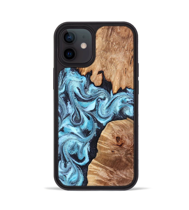 iPhone 12 Wood Phone Case - Dillan (Blue, 827535)