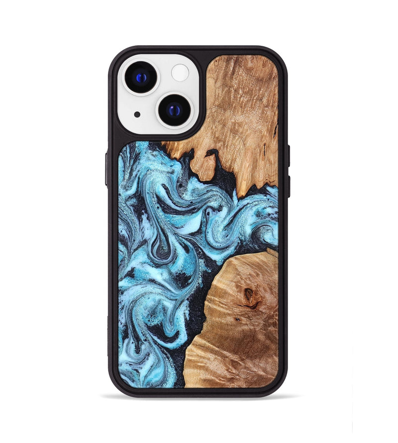 iPhone 13 Wood Phone Case - Dillan (Blue, 827535)