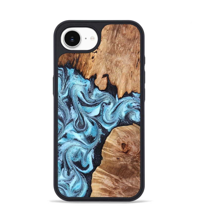 iPhone 16e Wood Phone Case - Dillan (Blue, 827535)