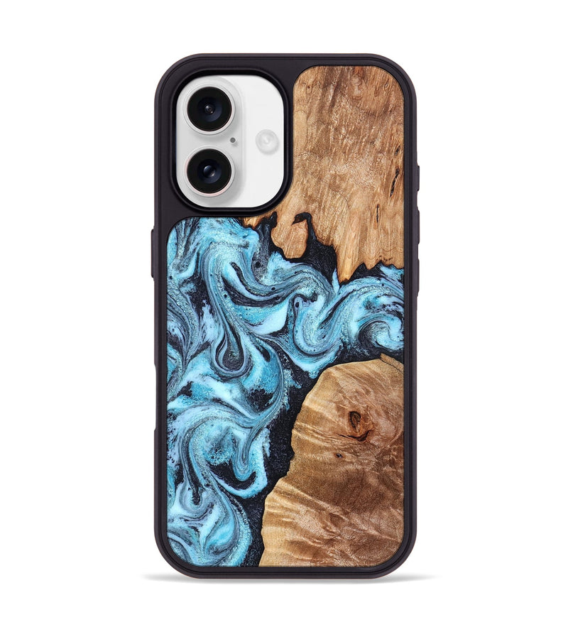 iPhone 17 Wood Phone Case - Dillan (Blue, 827535)