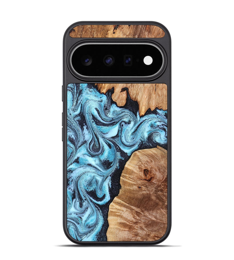 Pixel 11 Pro Wood Phone Case - Dillan (Blue, 827535)