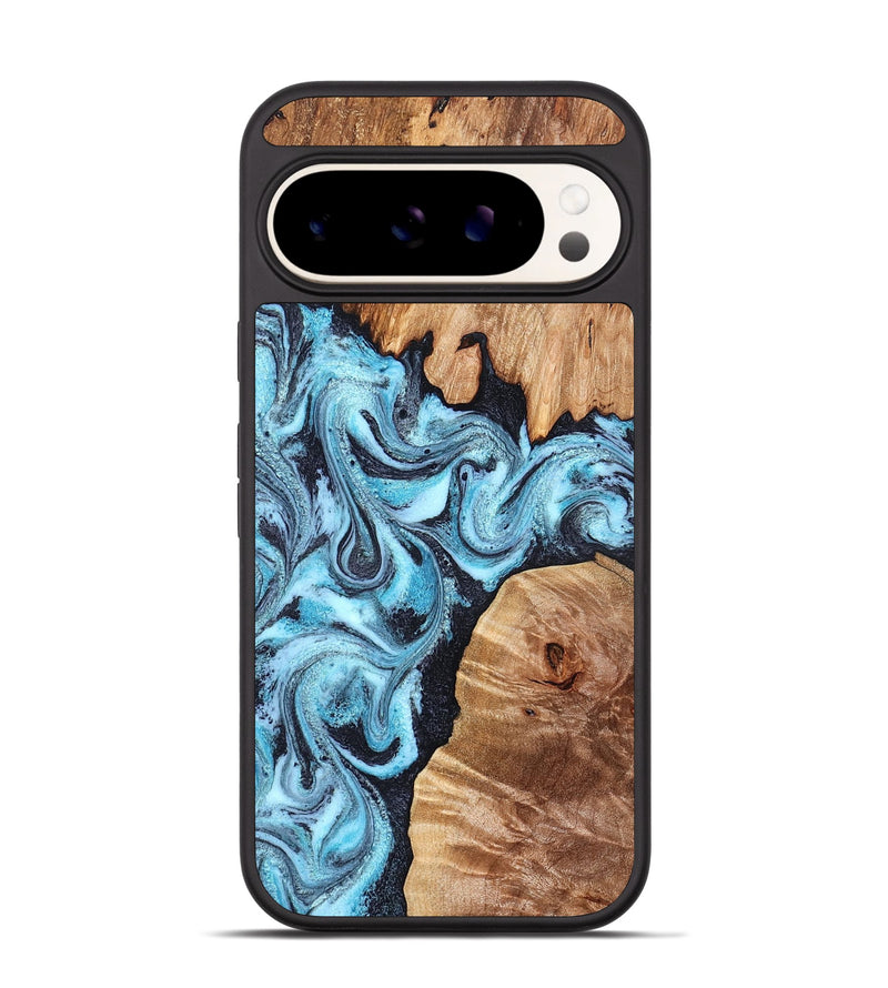 Pixel 9 Wood Phone Case - Dillan (Blue, 827535)