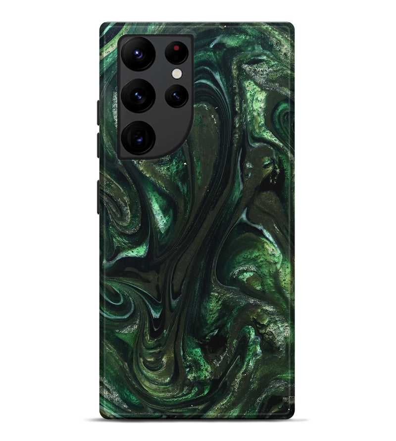 Galaxy S22 Ultra ResinArt Live Edge Phone Case - Alivia (Green, 827541)