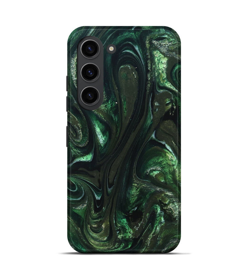 Galaxy S23 ResinArt Live Edge Phone Case - Alivia (Green, 827541)