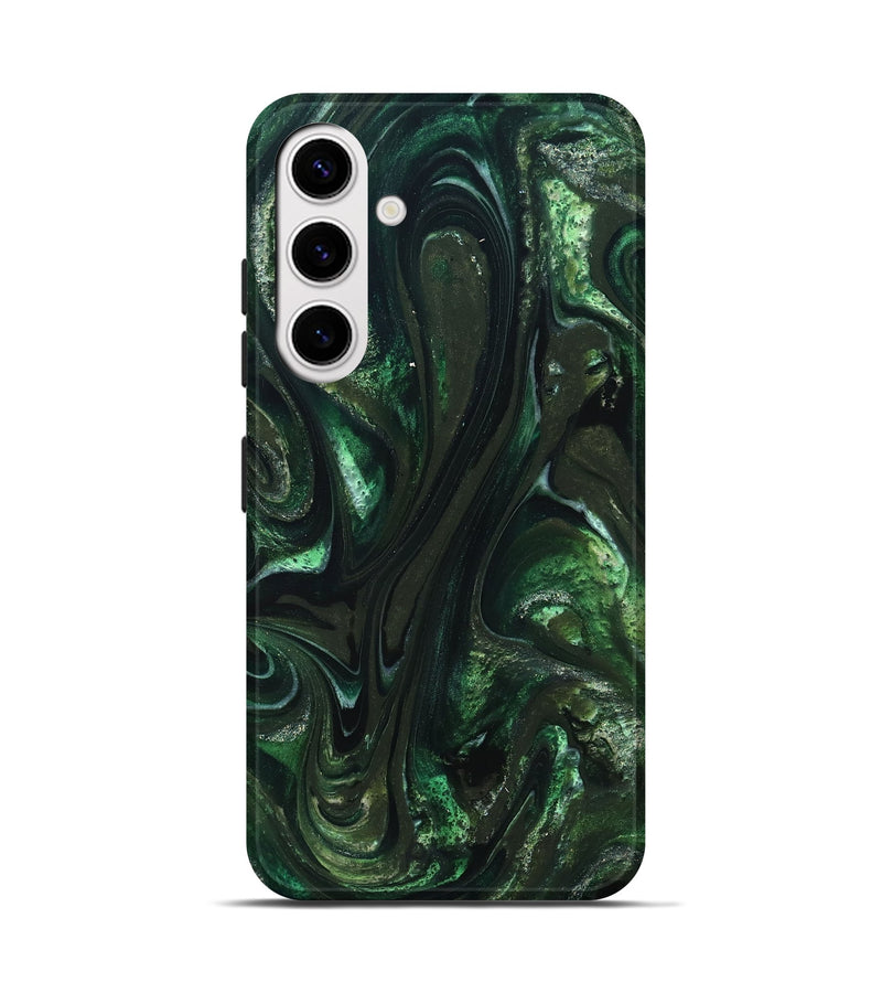 Galaxy S25 ResinArt Live Edge Phone Case - Alivia (Green, 827541)