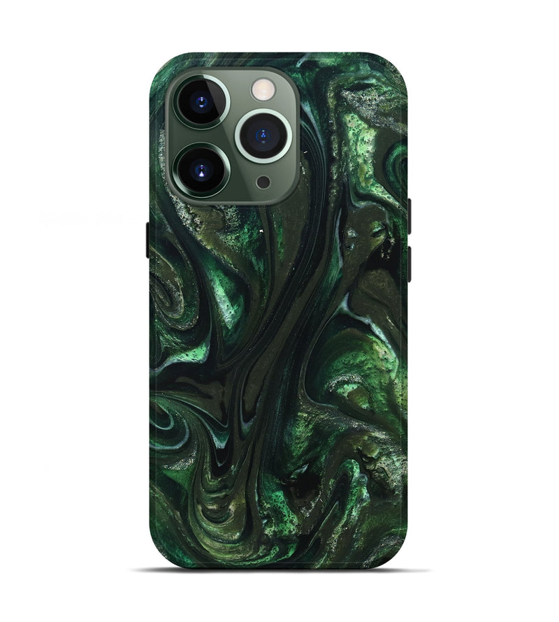 iPhone 13 Pro ResinArt Live Edge Phone Case - Alivia (Green, 827541)