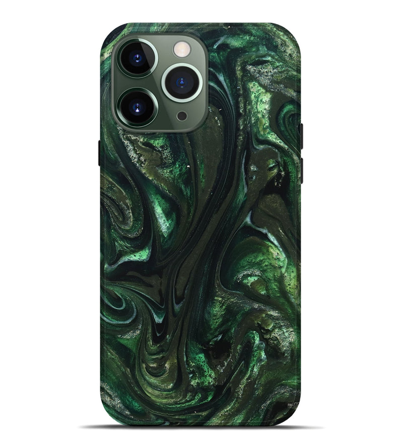 iPhone 13 Pro Max ResinArt Live Edge Phone Case - Alivia (Green, 827541)