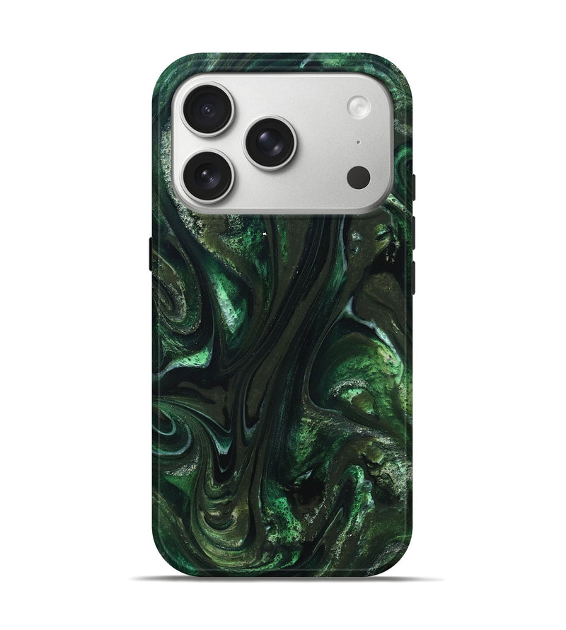 iPhone 17 Pro ResinArt Live Edge Phone Case - Alivia (Green, 827541)