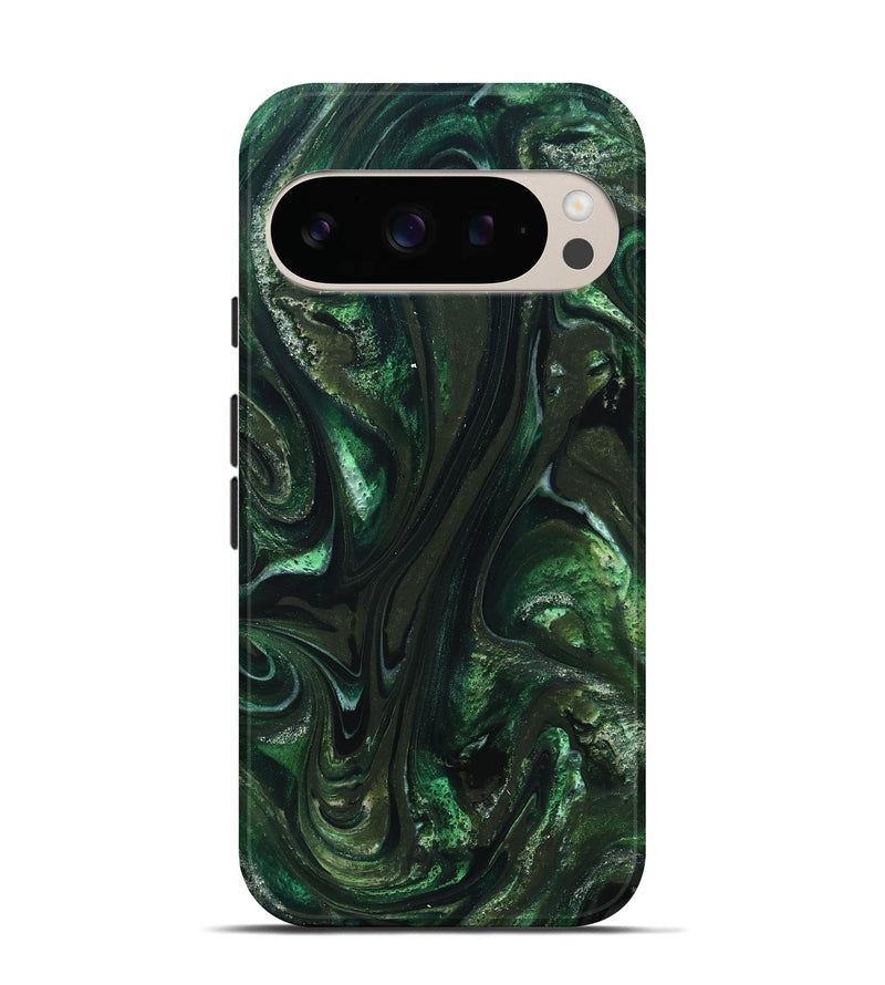 Pixel 10 Pro ResinArt Live Edge Phone Case - Alivia (Green, 827541)