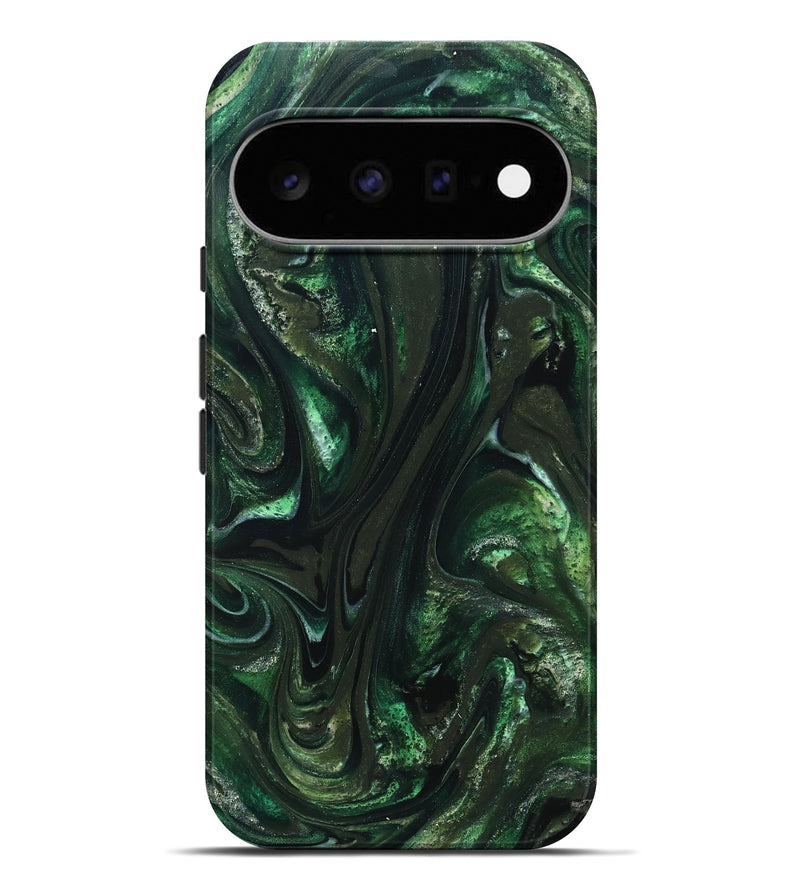 Pixel 11 Pro XL ResinArt Live Edge Phone Case - Alivia (Green, 827541)