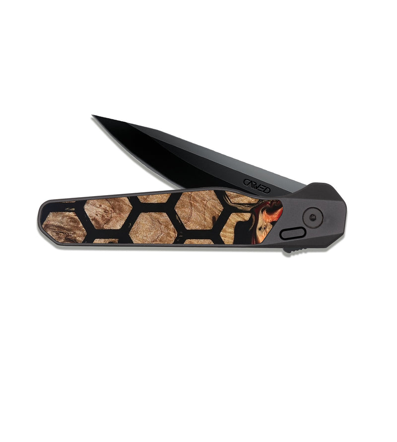 EDC Dark Slate Wood Pocket Knife - Goldie (Pattern, 827544)