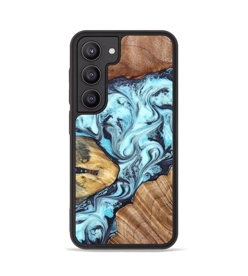 Galaxy S23 Wood Phone Case - Earline (Blue, 827567)