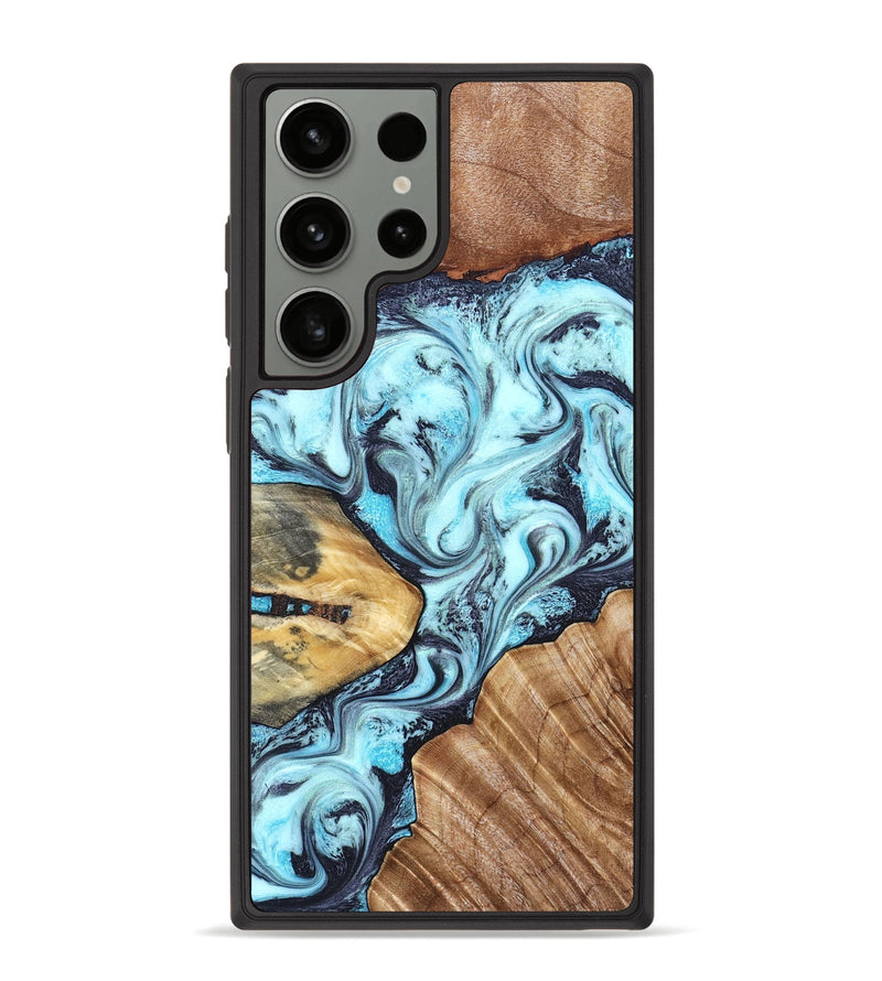 Galaxy S23 Ultra Wood Phone Case - Earline (Blue, 827567)