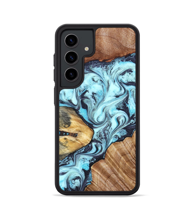 Galaxy S24 Wood Phone Case - Earline (Blue, 827567)