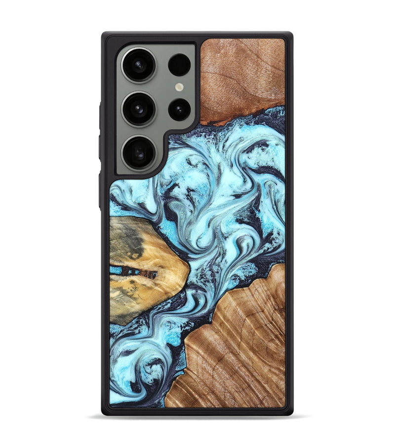 Galaxy S24 Ultra Wood Phone Case - Earline (Blue, 827567)