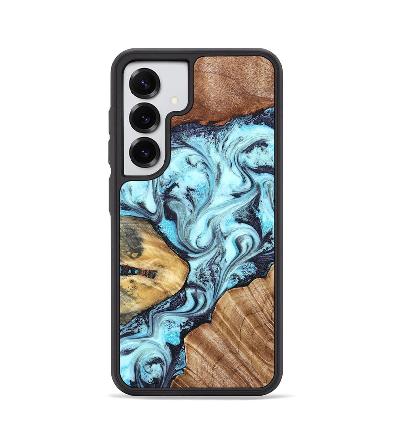Galaxy S25 Wood Phone Case - Earline (Blue, 827567)