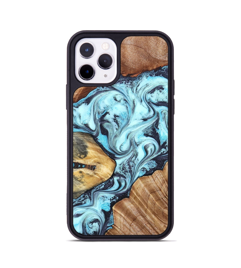 iPhone 11 Pro Wood Phone Case - Earline (Blue, 827567)