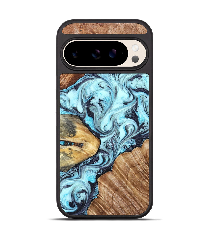 Pixel 10 Wood Phone Case - Earline (Blue, 827567)