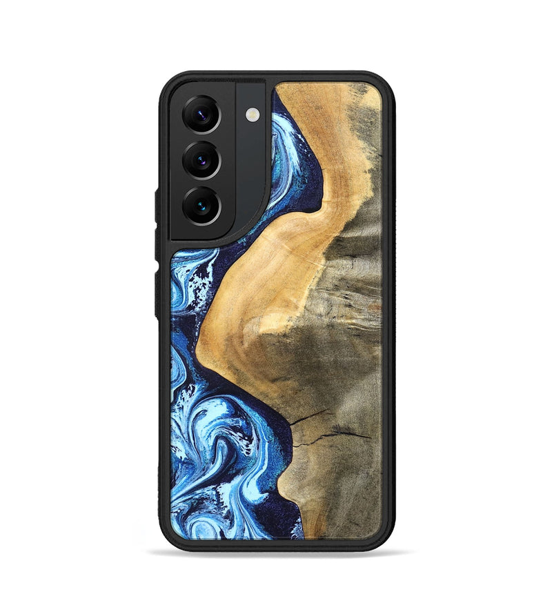 Galaxy S22 Wood Phone Case - Zakary (Blue, 827568)