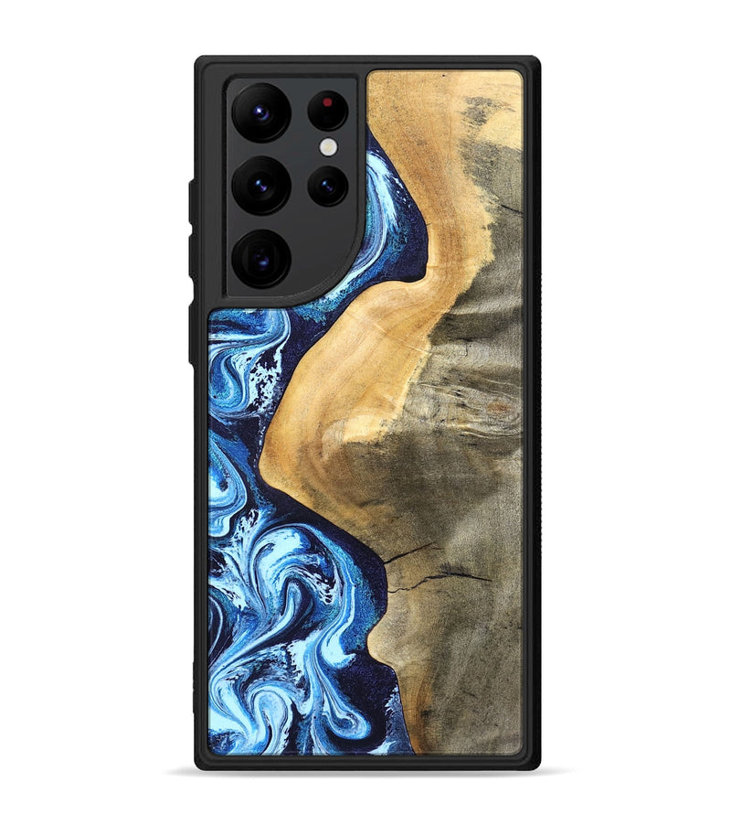 Galaxy S22 Ultra Wood Phone Case - Zakary (Blue, 827568)