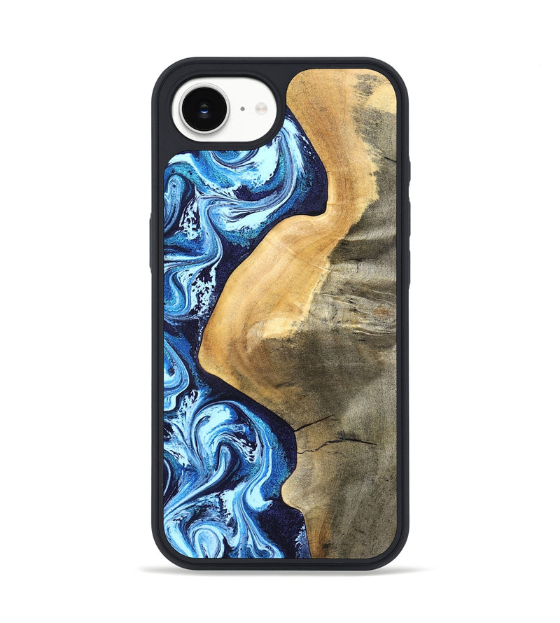 iPhone 16e Wood Phone Case - Zakary (Blue, 827568)