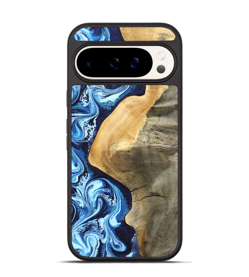 Pixel 9 Pro Wood Phone Case - Zakary (Blue, 827568)