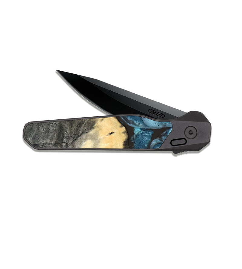 EDC Dark Slate Wood Pocket Knife - Rodney (Blue, 827569)