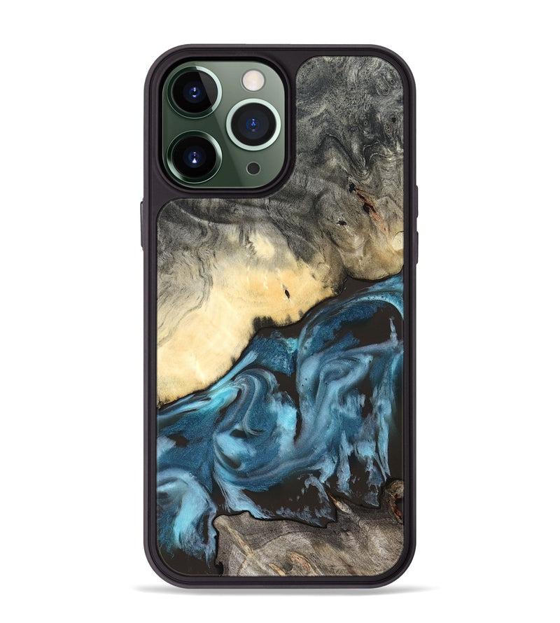 iPhone 13 Pro Max Wood Phone Case - Rodney (Blue, 827569)