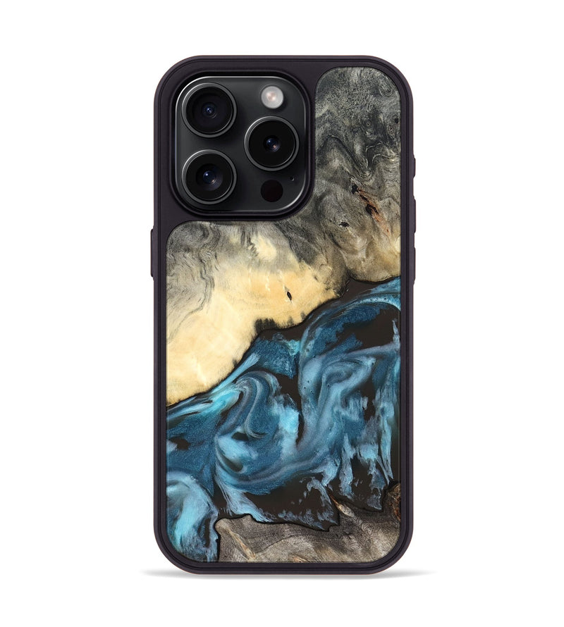 iPhone 15 Pro Wood Phone Case - Rodney (Blue, 827569)