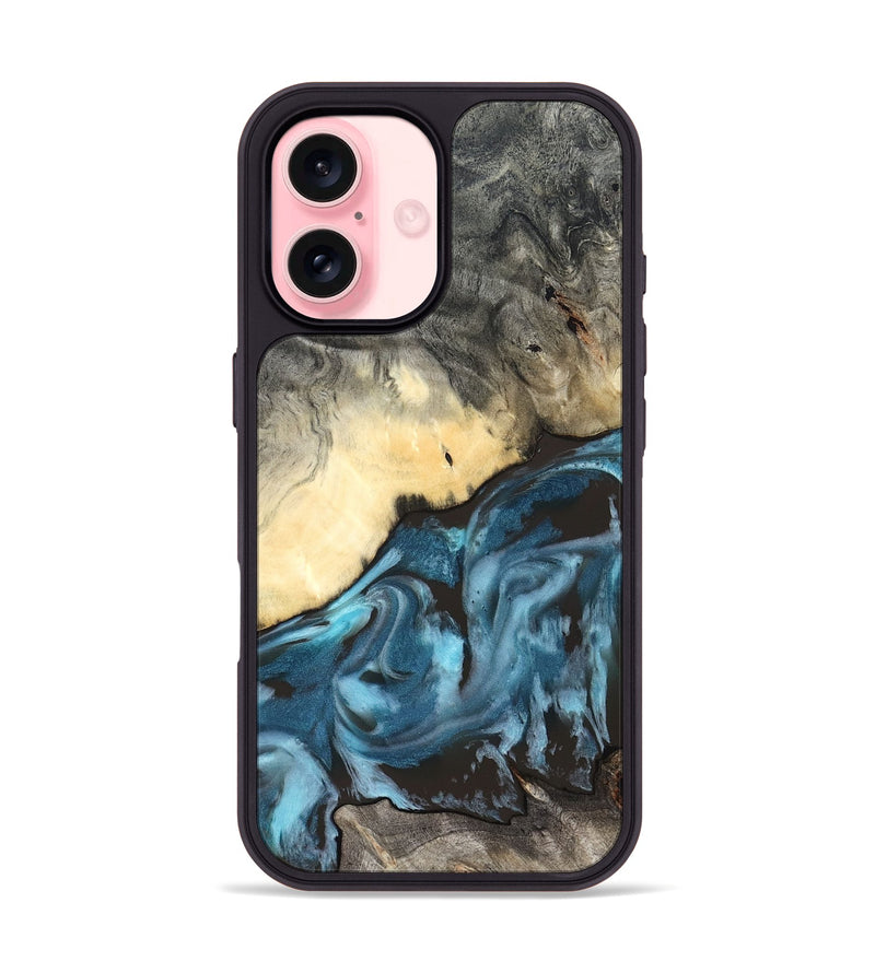iPhone 16 Wood Phone Case - Rodney (Blue, 827569)