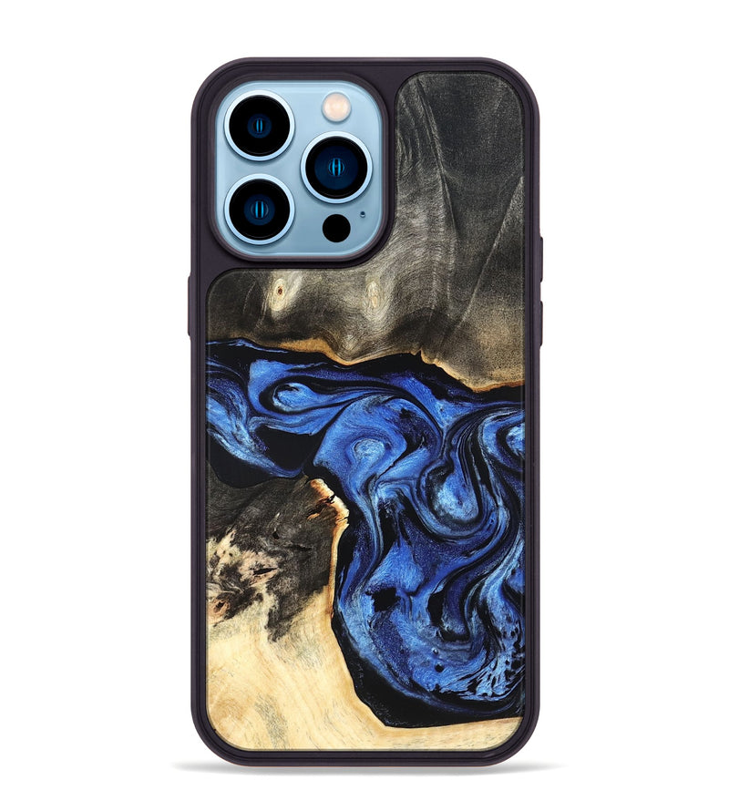 iPhone 14 Pro Max Wood Phone Case - Harmoni (Blue, 827570)