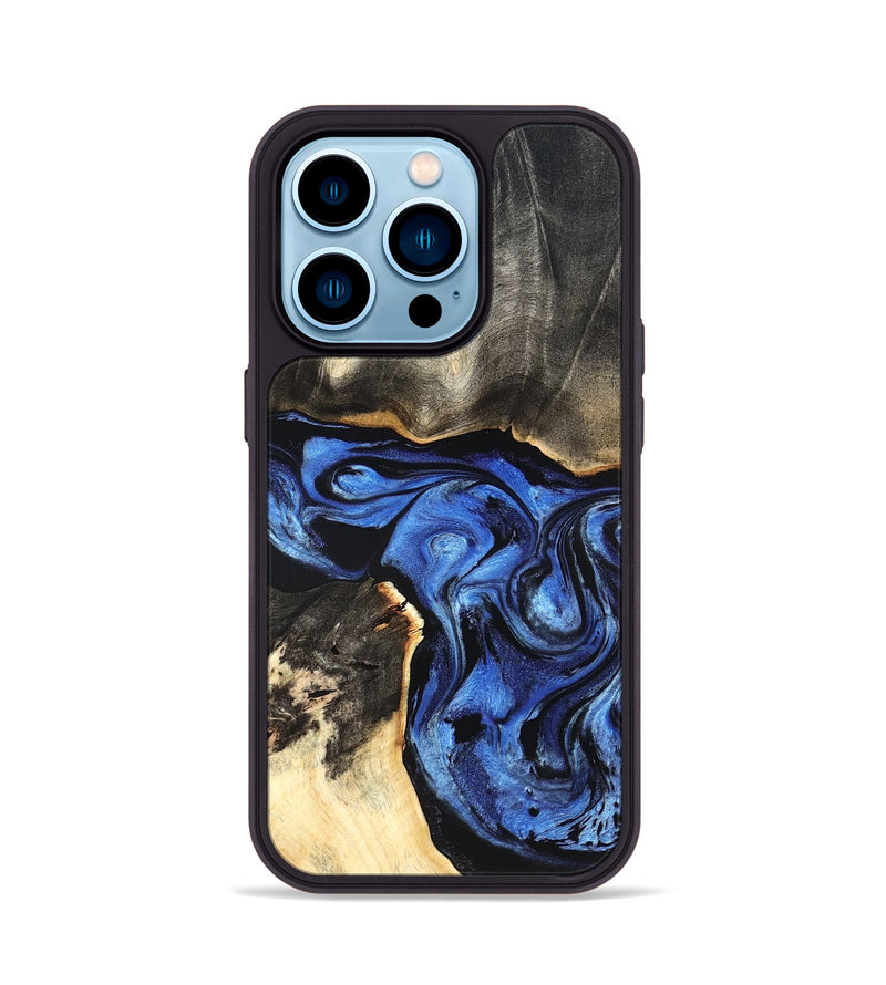 iPhone 14 Pro Wood Phone Case - Harmoni (Blue, 827570)