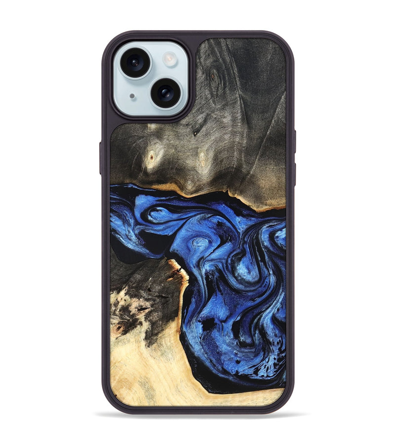 iPhone 15 Plus Wood Phone Case - Harmoni (Blue, 827570)