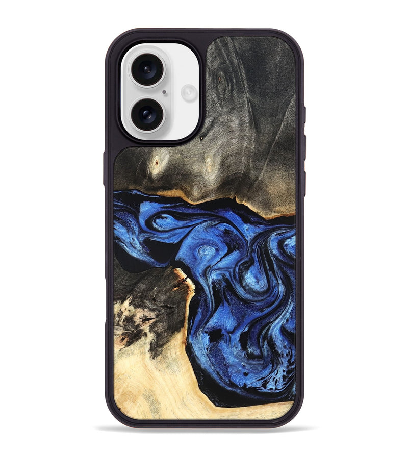 iPhone 16 Plus Wood Phone Case - Harmoni (Blue, 827570)