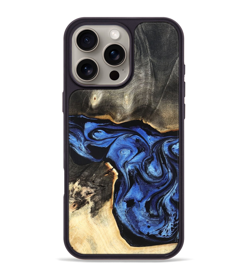 iPhone 16 Pro Max Wood Phone Case - Harmoni (Blue, 827570)