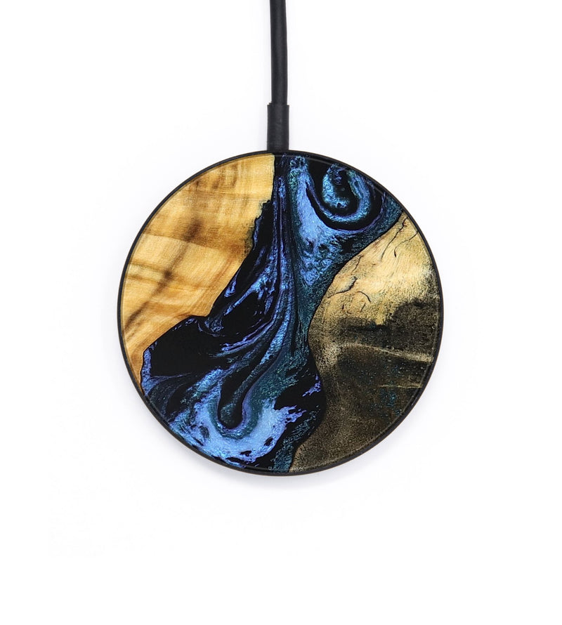 Circle Wood Wireless Charger - Reina (Blue, 827571)