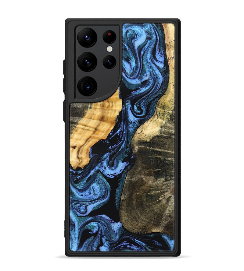 Galaxy S22 Ultra Wood Phone Case - Reina (Blue, 827571)