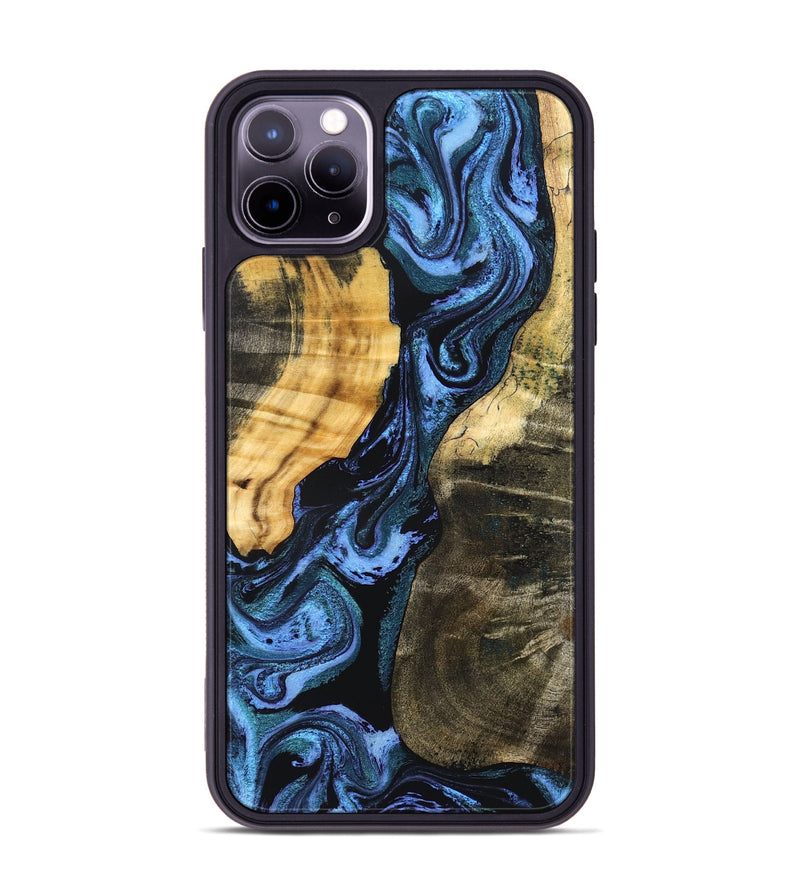 iPhone 11 Pro Max Wood Phone Case - Reina (Blue, 827571)