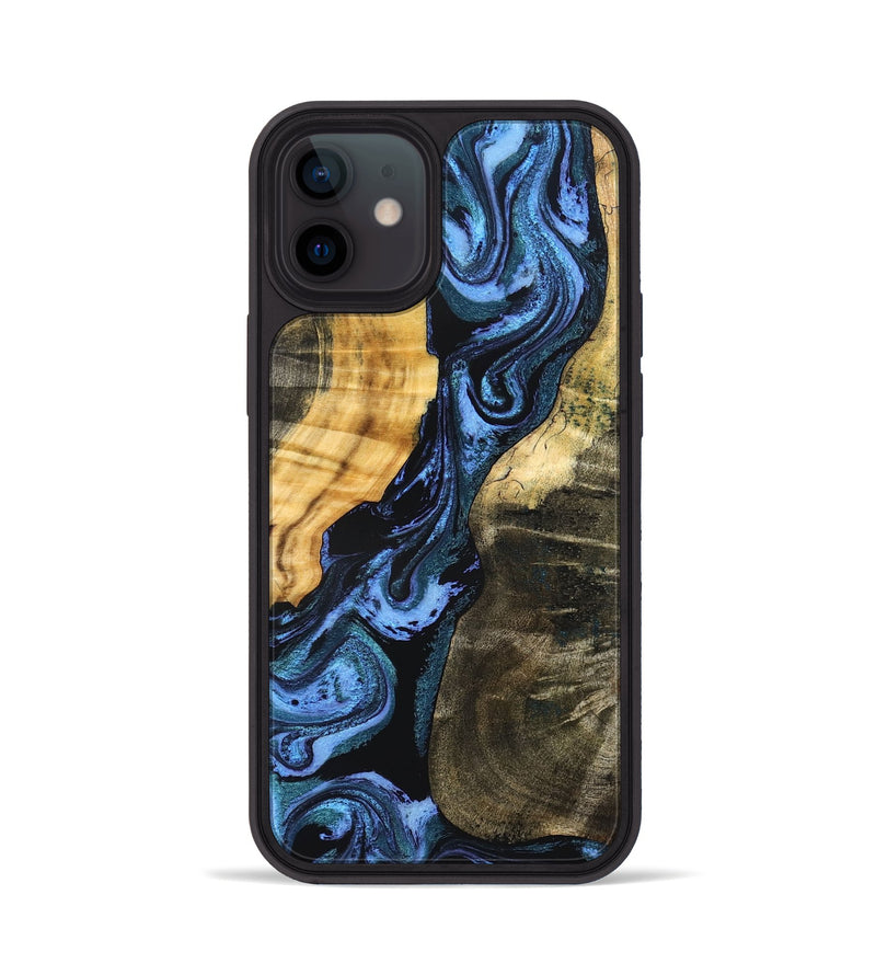 iPhone 12 Wood Phone Case - Reina (Blue, 827571)