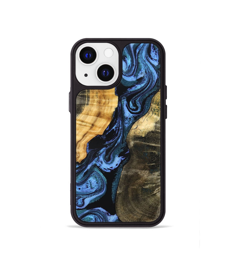 iPhone 13 mini Wood Phone Case - Reina (Blue, 827571)