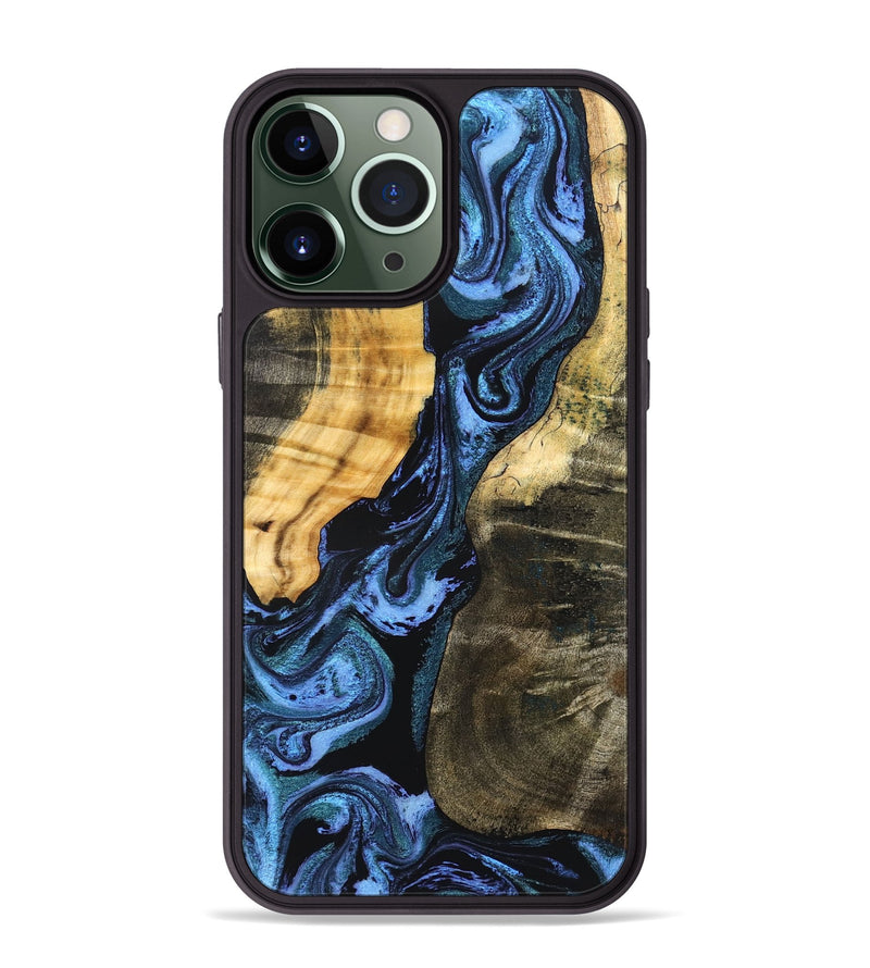 iPhone 13 Pro Max Wood Phone Case - Reina (Blue, 827571)