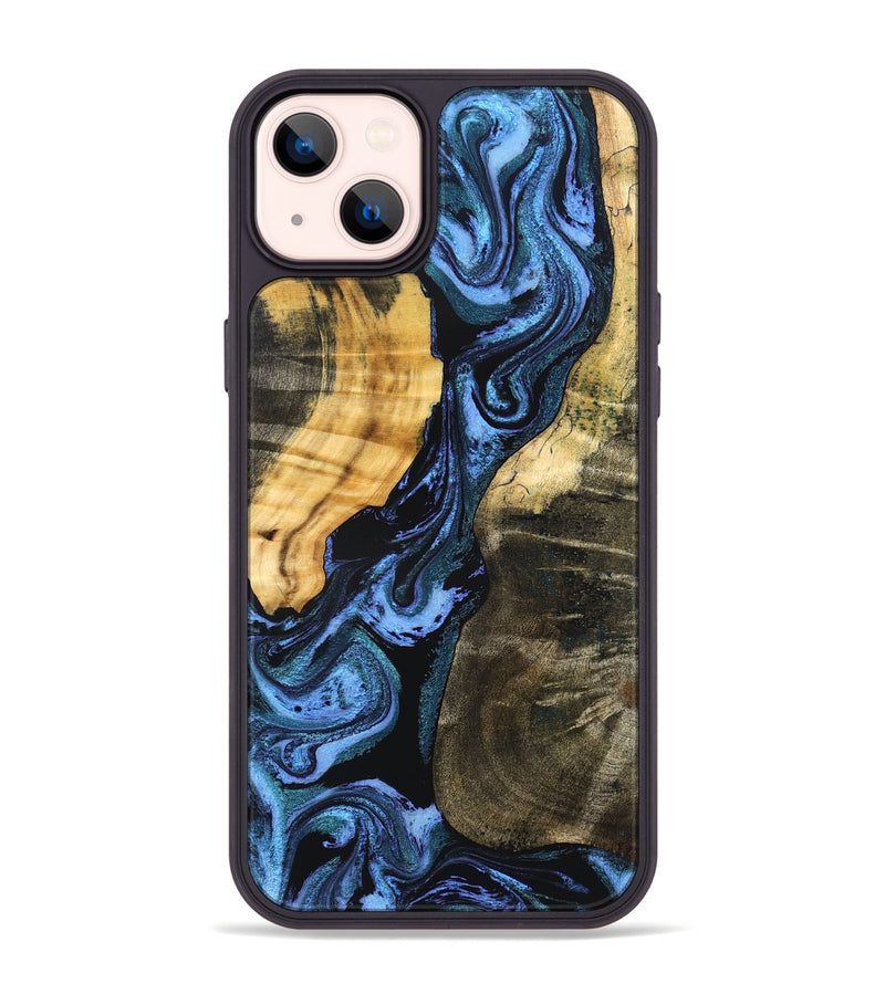 iPhone 14 Plus Wood Phone Case - Reina (Blue, 827571)