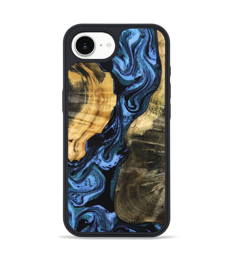 iPhone 16e Wood Phone Case - Reina (Blue, 827571)