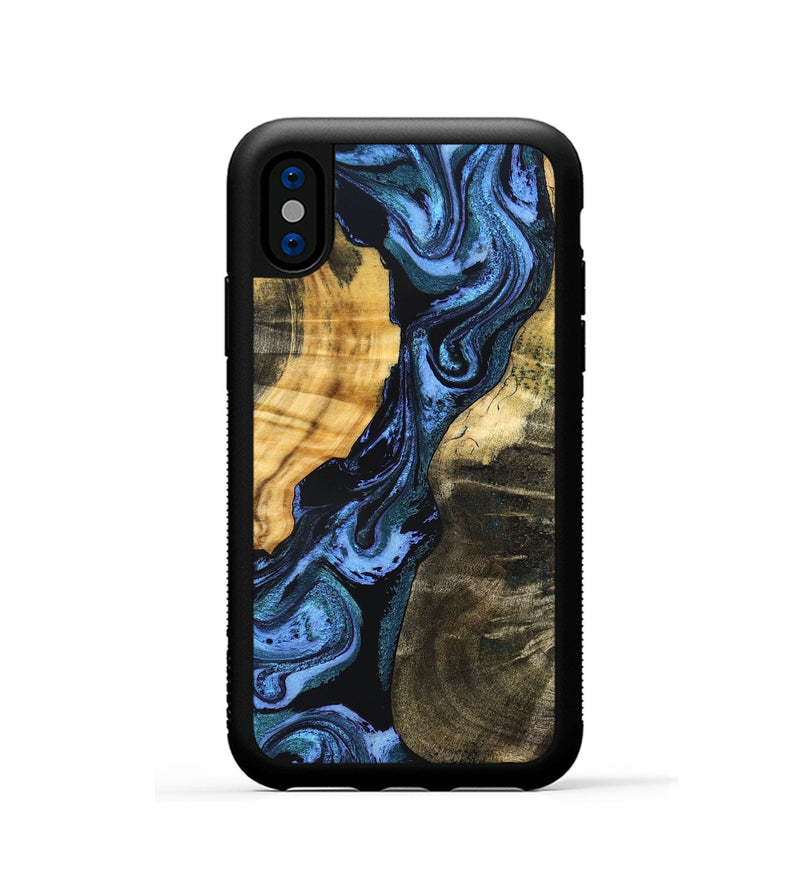 iPhone Xs Wood Phone Case - Reina (Blue, 827571)