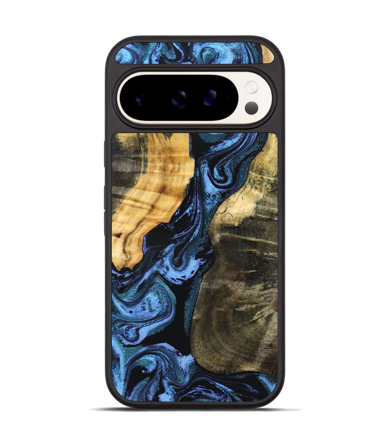 Pixel 9 Wood Phone Case - Reina (Blue, 827571)