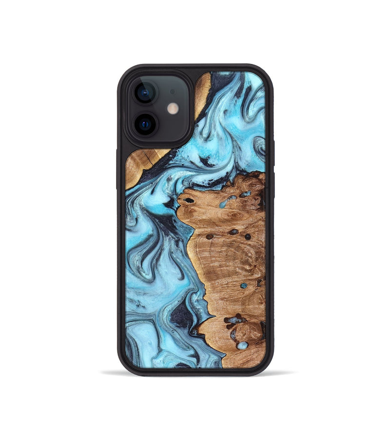 iPhone 12 mini Wood Phone Case - Jax (Blue, 827572)