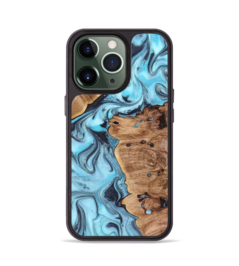 iPhone 13 Pro Wood Phone Case - Jax (Blue, 827572)