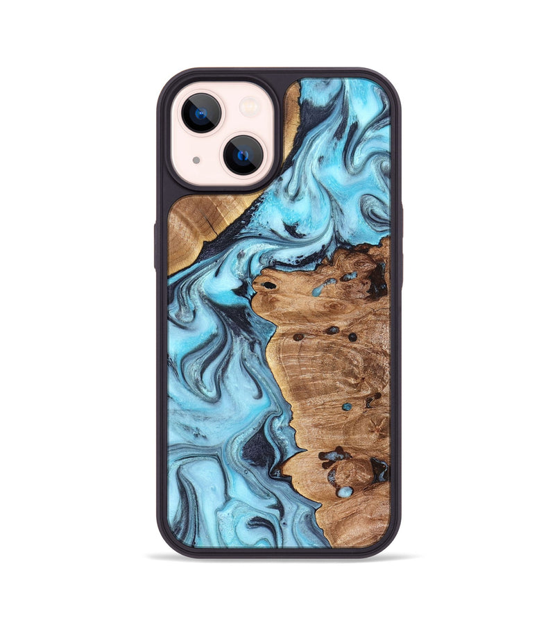 iPhone 14 Wood Phone Case - Jax (Blue, 827572)